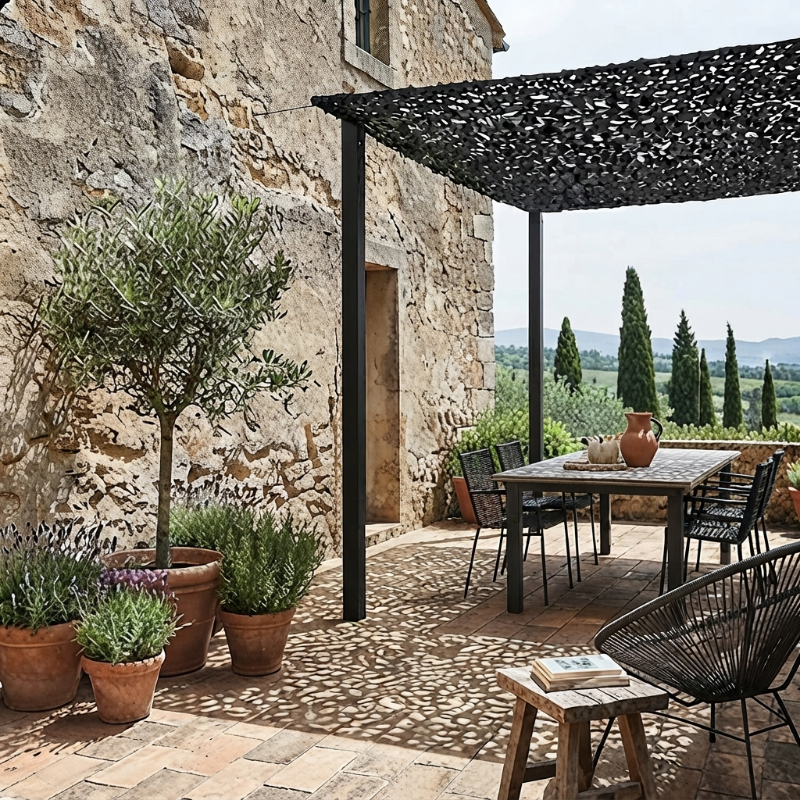 Filet de camouflage noir renforcé – 38 dimensions
