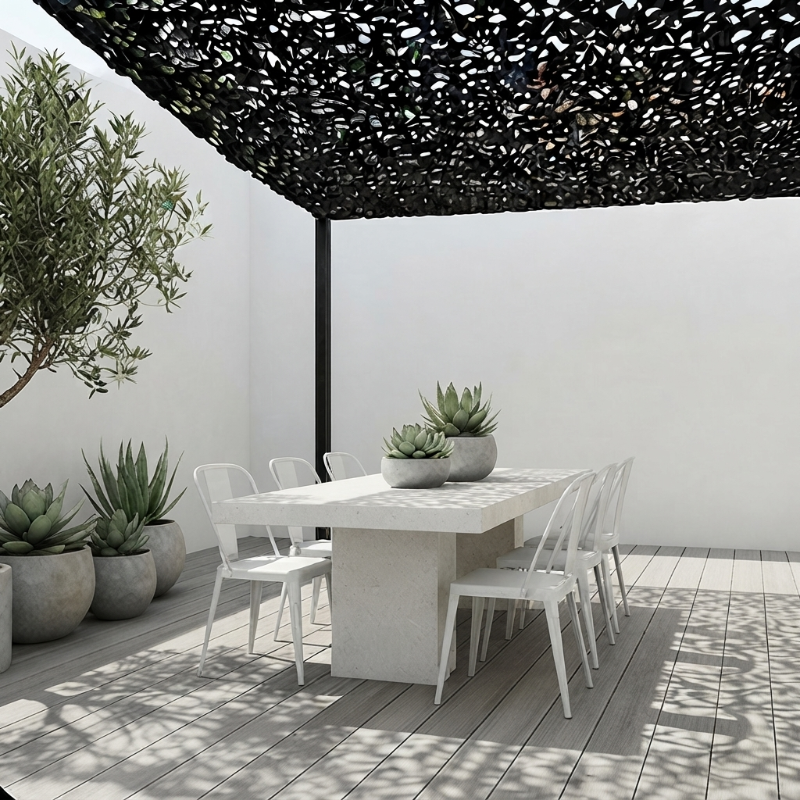 Filet de camouflage noir renforcé – 38 dimensions