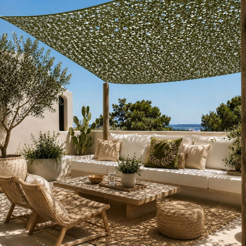 Filet de camouflage vert renforcé – 38 dimensions